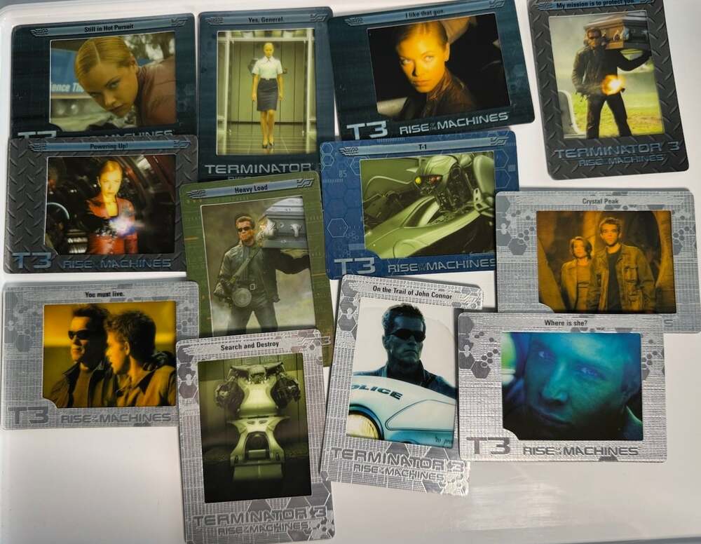 2003 Terminator 3 Rise of the Machines Acetate Clear Insert Card Lot of 11 T3